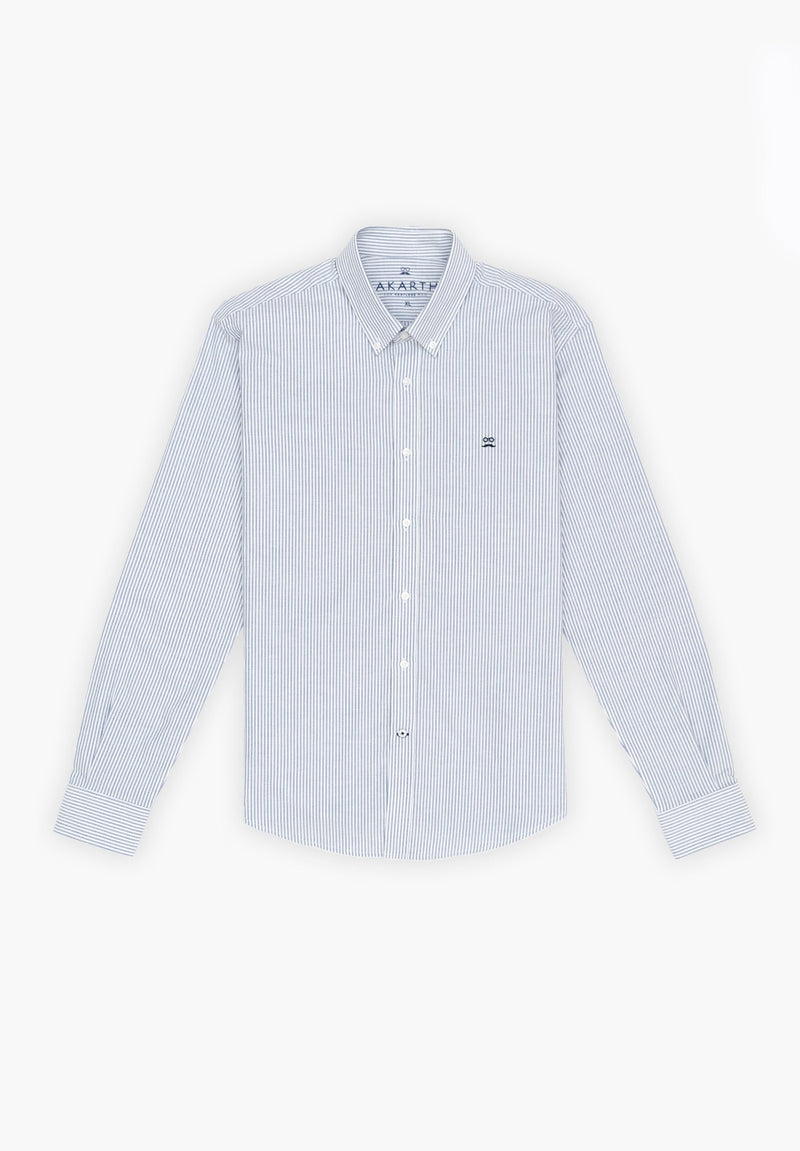 Camisa Oxford Rayas Marino