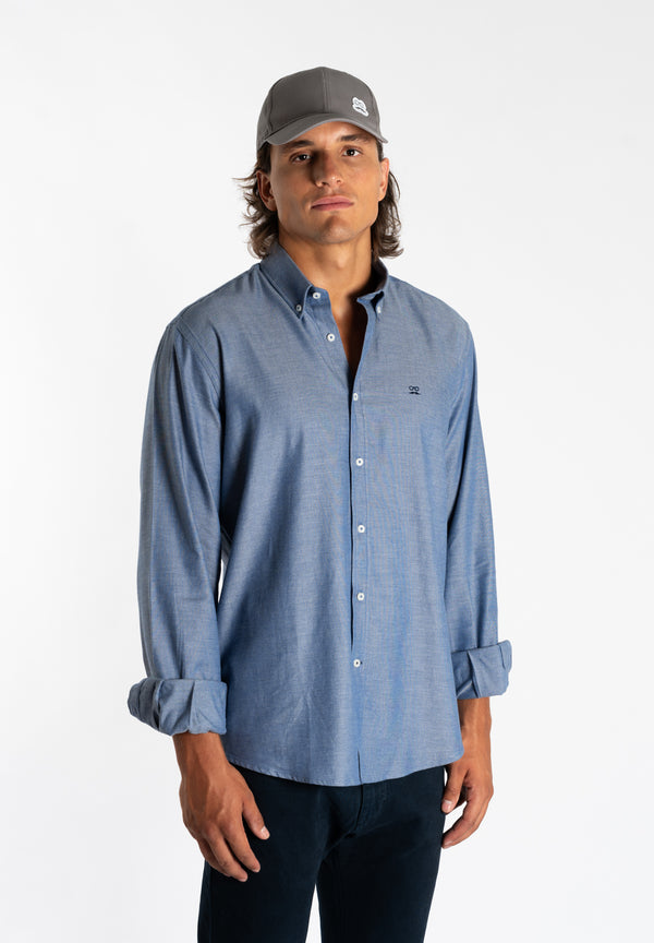 Camisa Melange Marino