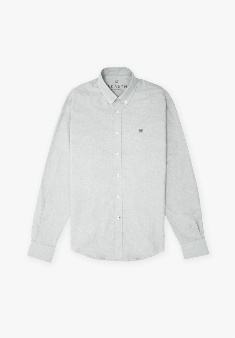 Camisa Oxford Gris Oscuro