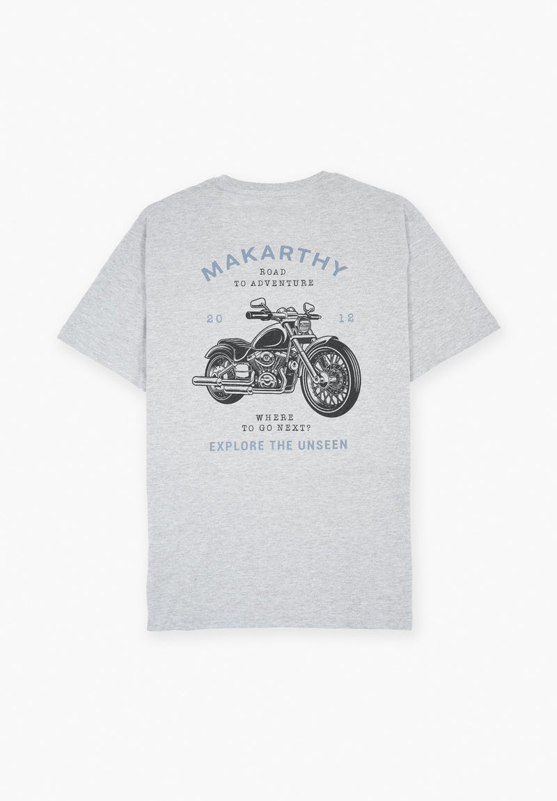 Camiseta Motorcycle Gris