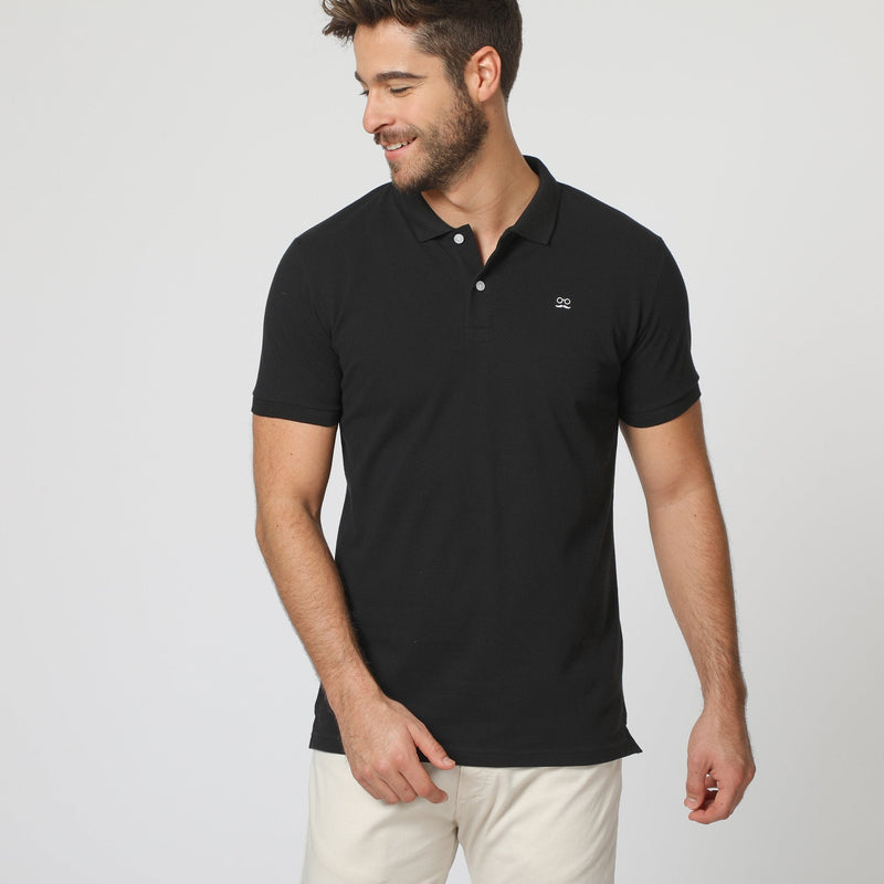 Polo Restless Negro Blanco