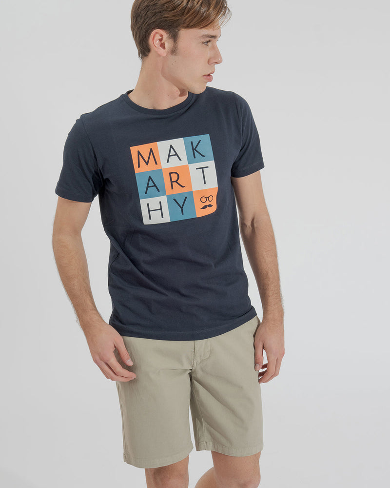 Camiseta Embroidery Marino