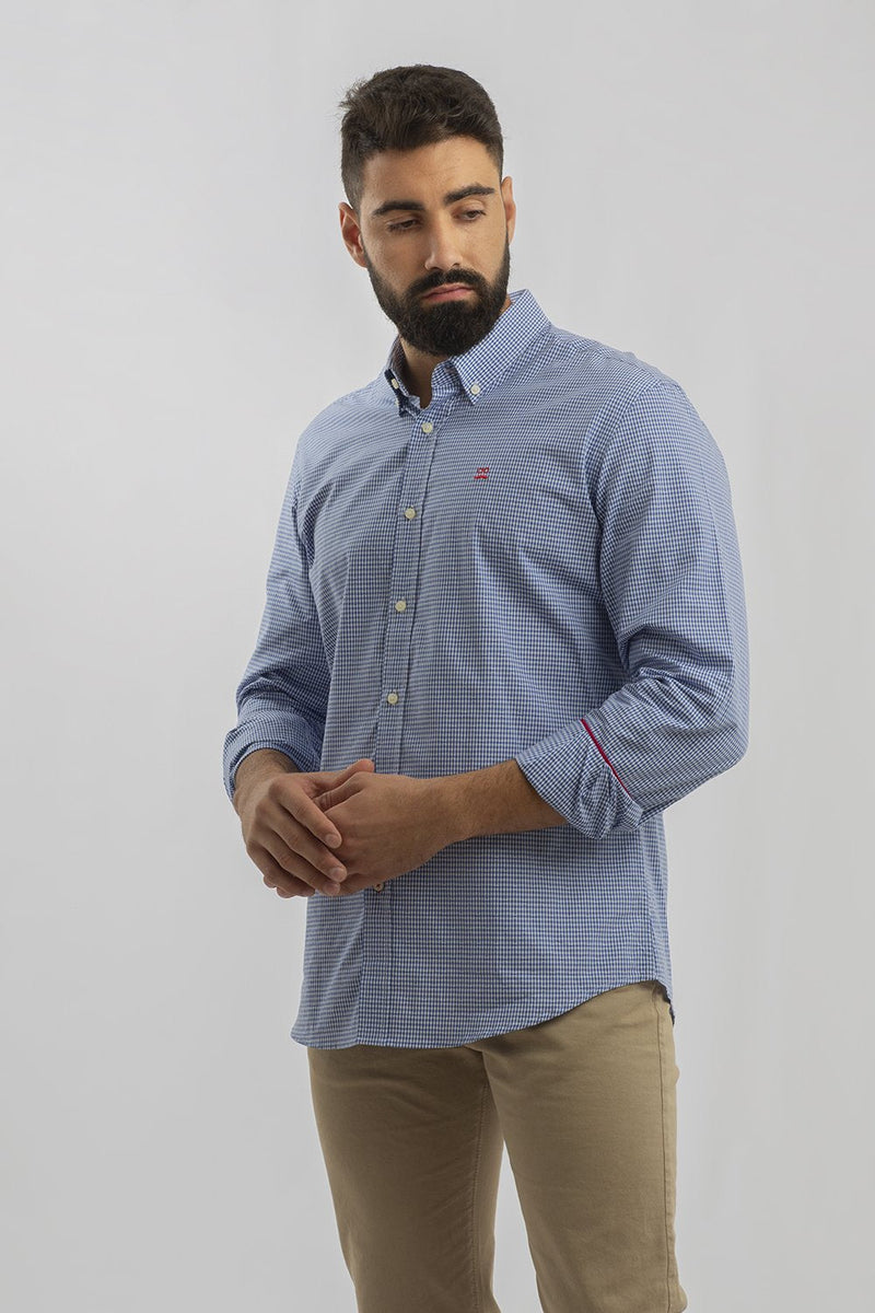 Camisa Vichy Estructura Marino